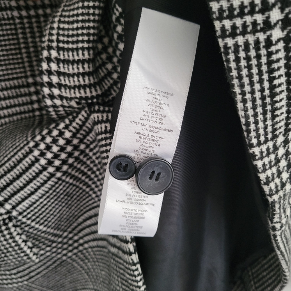 NWT Current/Elliott Calla Blazer Jacket Black Whi… - image 5